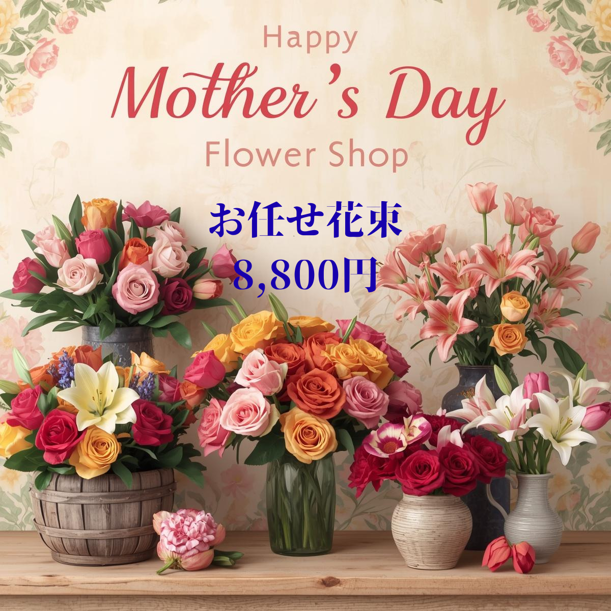 母の日 おまかせフラワーブーケ