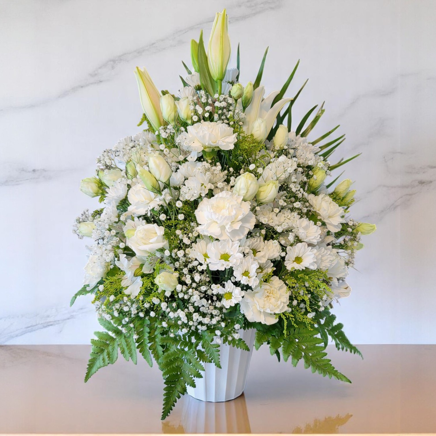 お供えアレンジメント 白姫