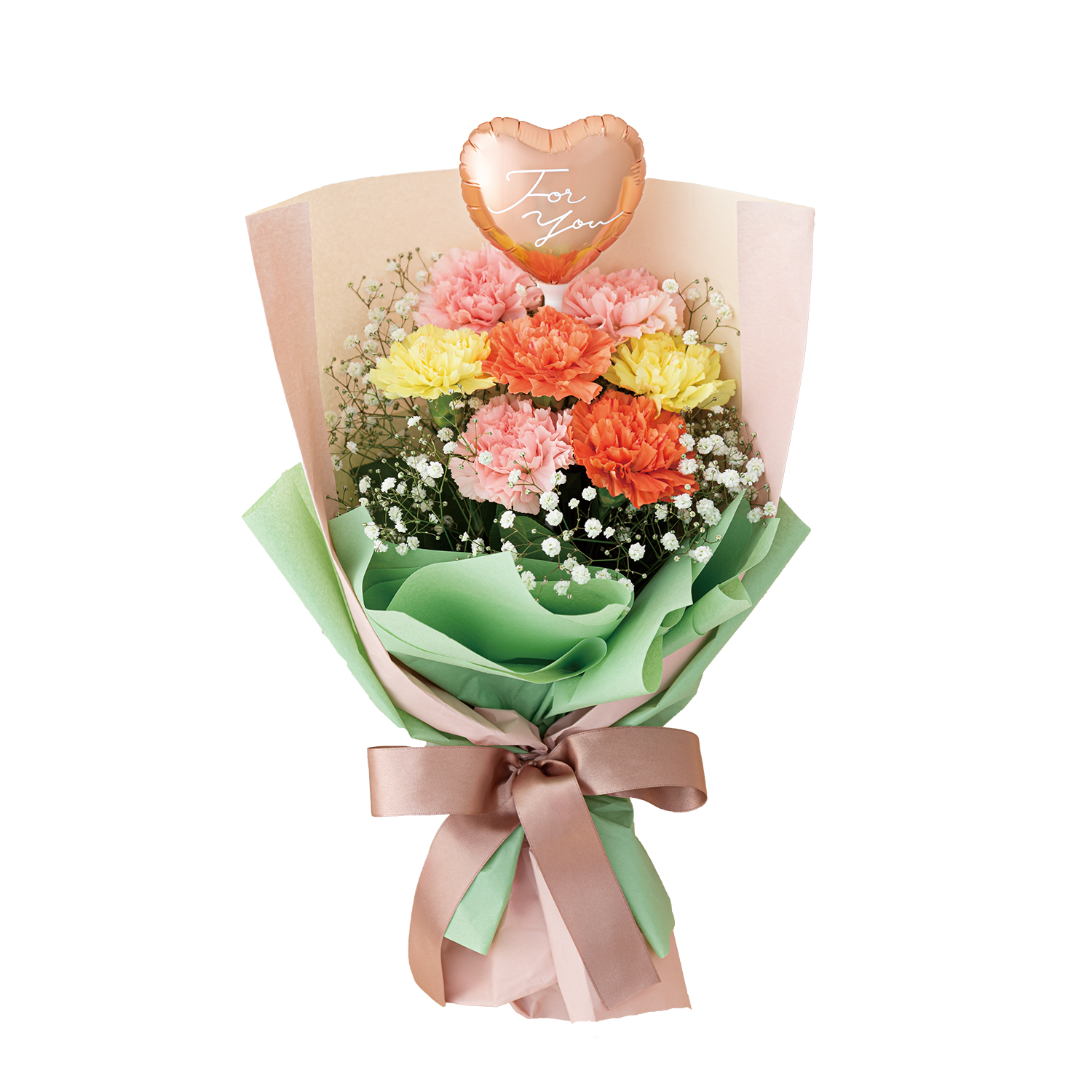 花キューピットで届ける ハートバルーンブーケ 商品№521373