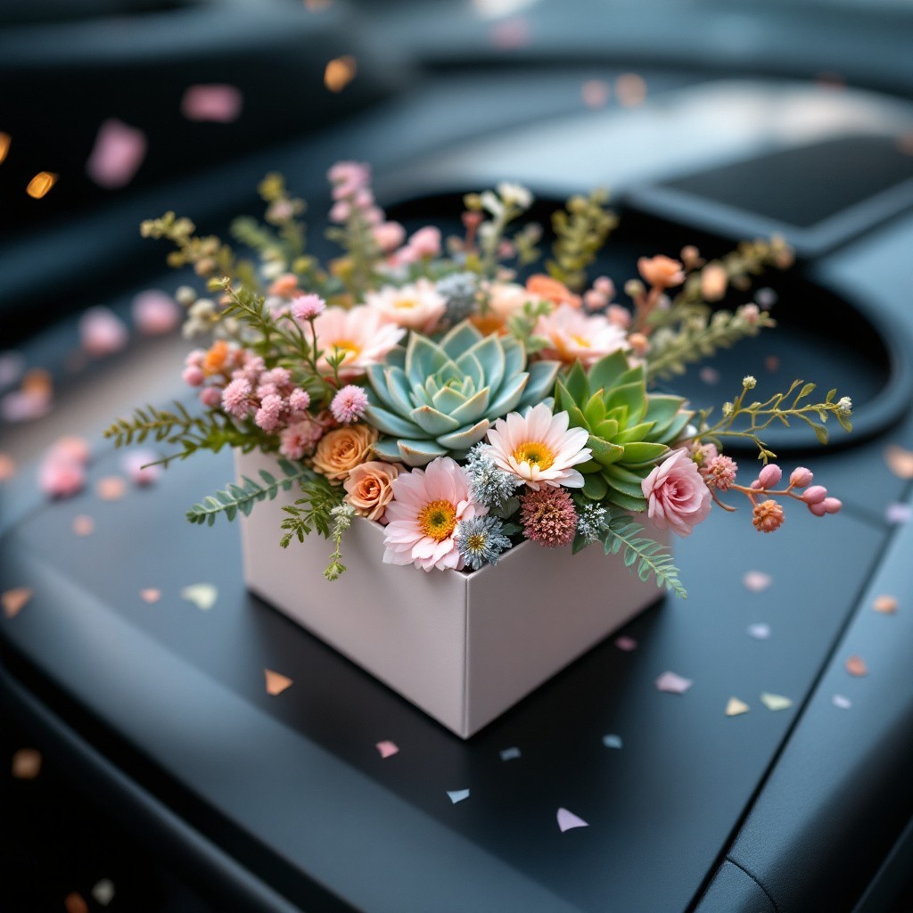 納車お祝い用　フラワーアレンジメント