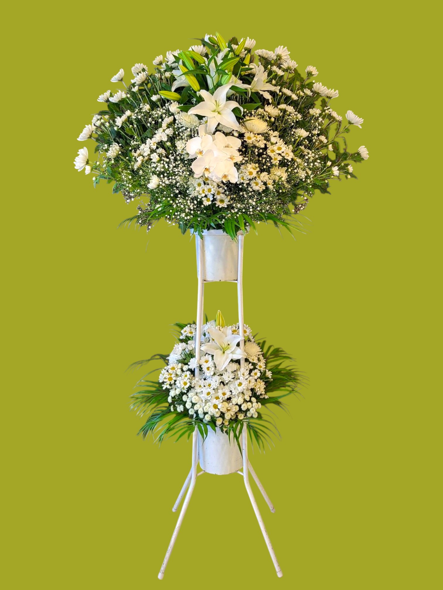 お供えスタンド2段　白上がり　白城