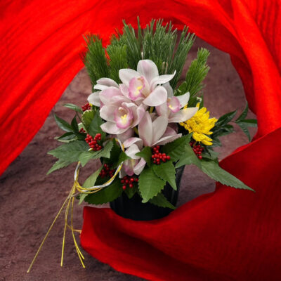 🌸お正月アレンジメント〈殿（でん）〉