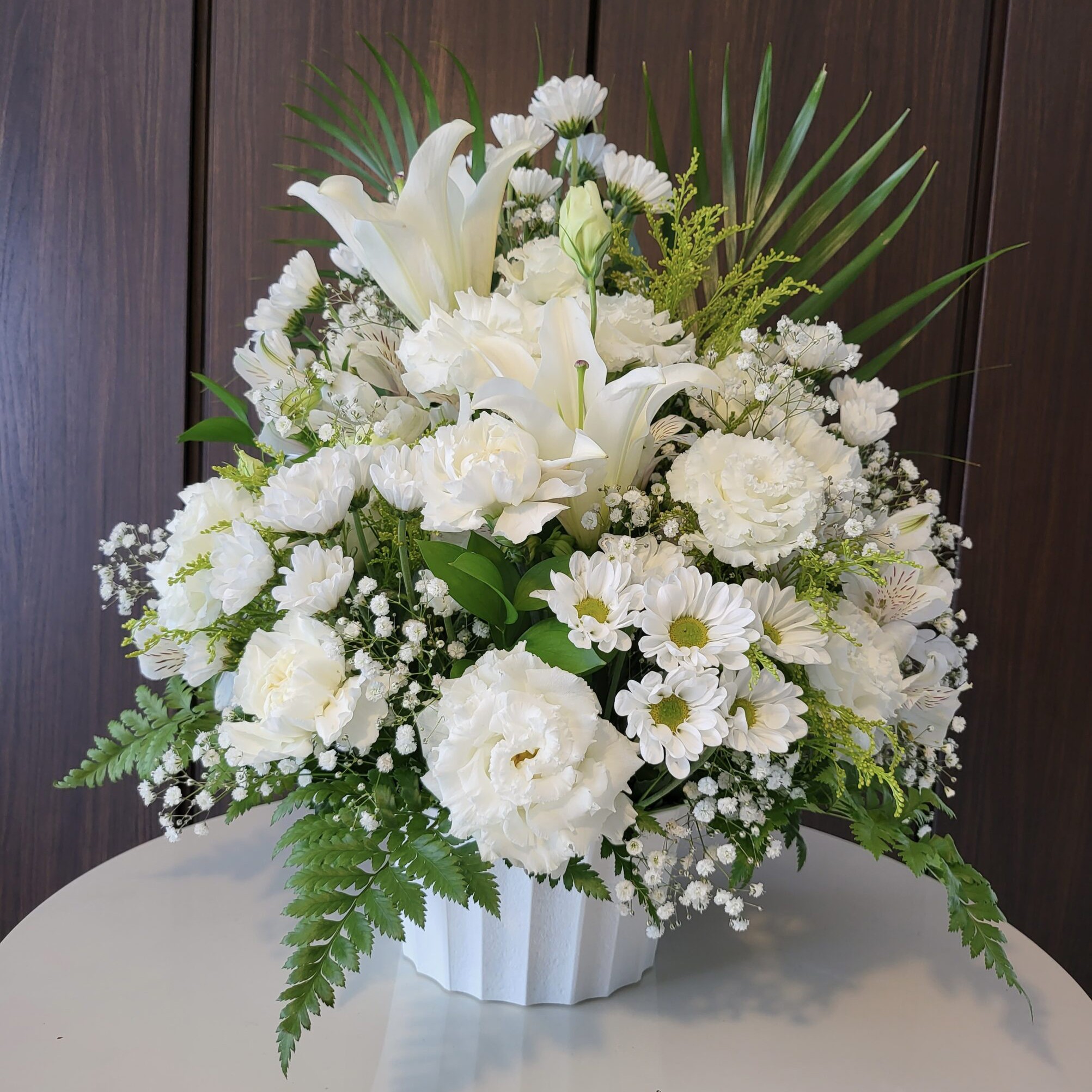 お供えアレンジメント 白雪